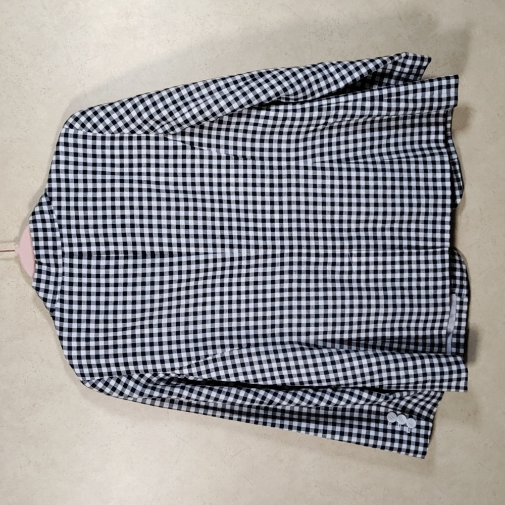 Talbots Classic Black and White Gingham Blazer - Picture 8 of 12